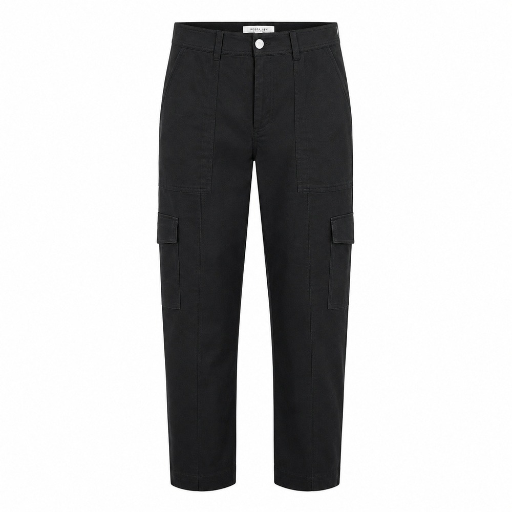 NEW Derek Lam 10 Crosby Cargo Pants Womens 6 Black Tapered TCOP1308COT MSRP $295